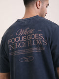 Difference Of Opinion Men Oversized Acid Wash Printed Tshirt