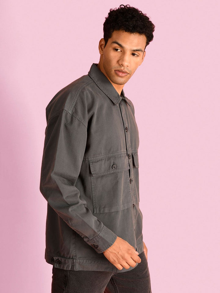 Bene Kleed Spread Collar Pure Cotton Oversized Tailored Jacket