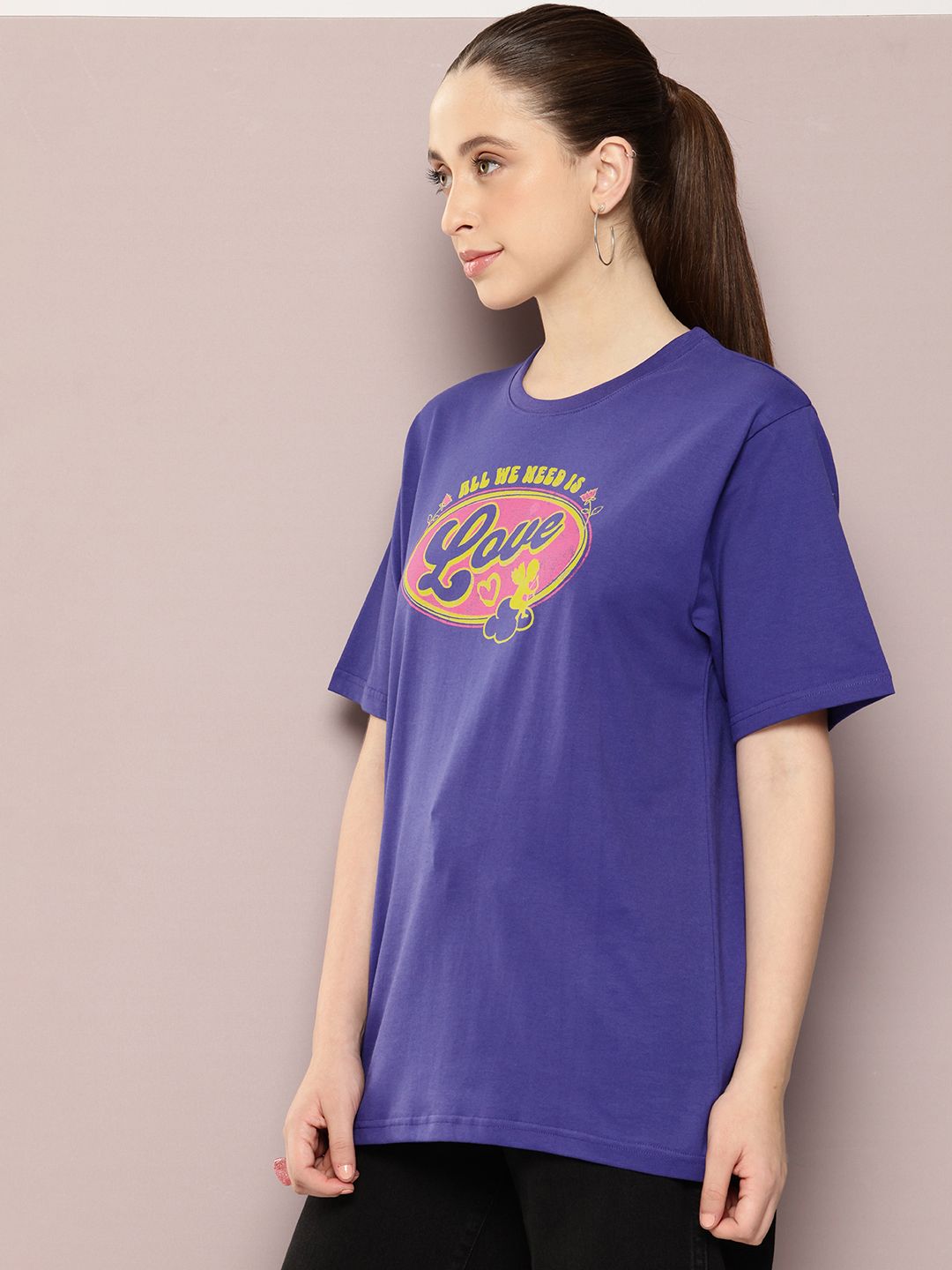 Dillinger Women Oversized Printed Tshirt