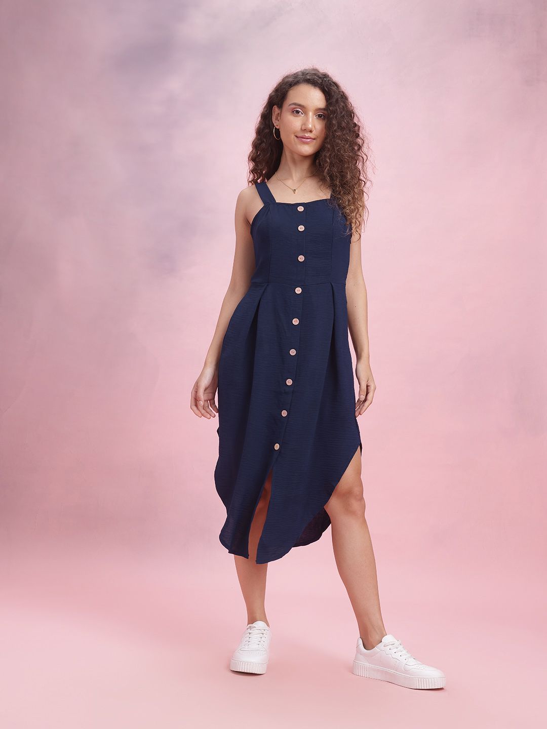 DressBerry Side Slit A-Line Midi Dress