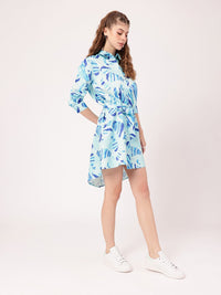 DressBerry Vintage Vibes Paisley Paradise Printed Shirt Style Mini Dress