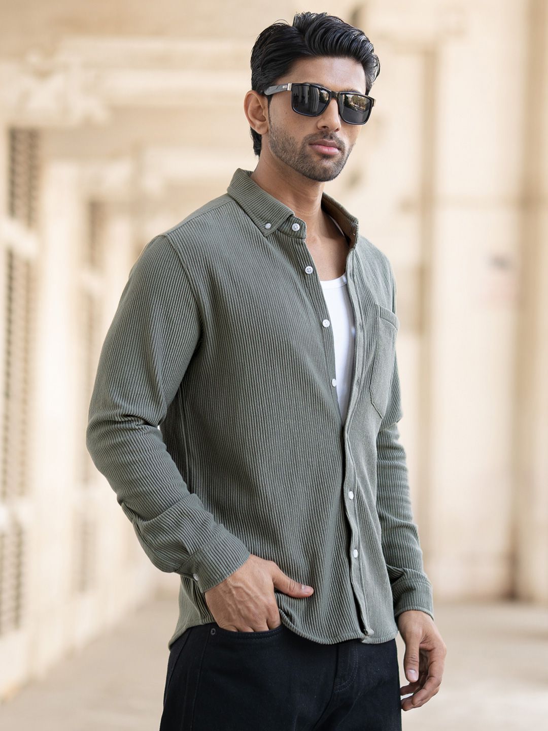 Powerlook Men Opaque Casual Shirt