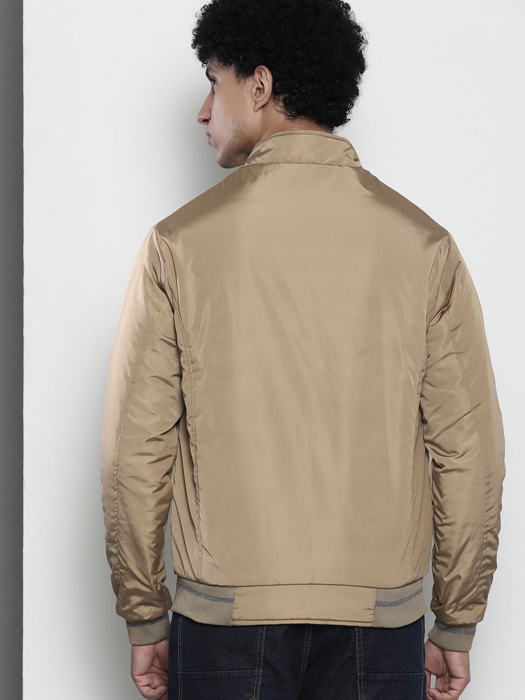 The Indian Garage Co Men Zip-Front Reversible Bomber Jacket
