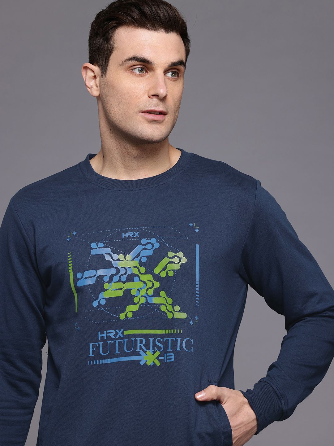 HRX by Hrithik Roshan Graphic Printed Sweatshirt
