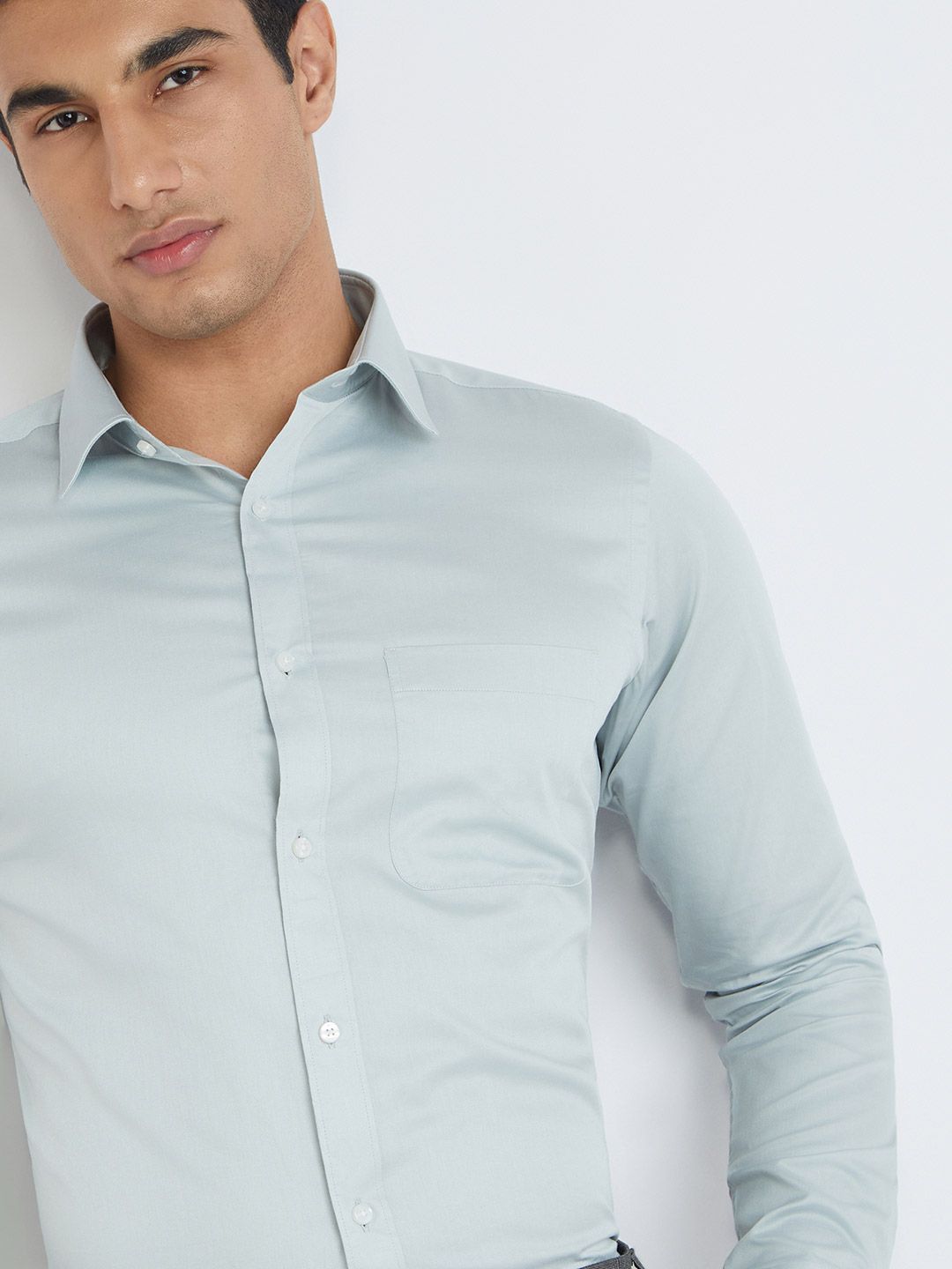 Raymond Pure Cotton Slim Fit Opaque Formal Shirt