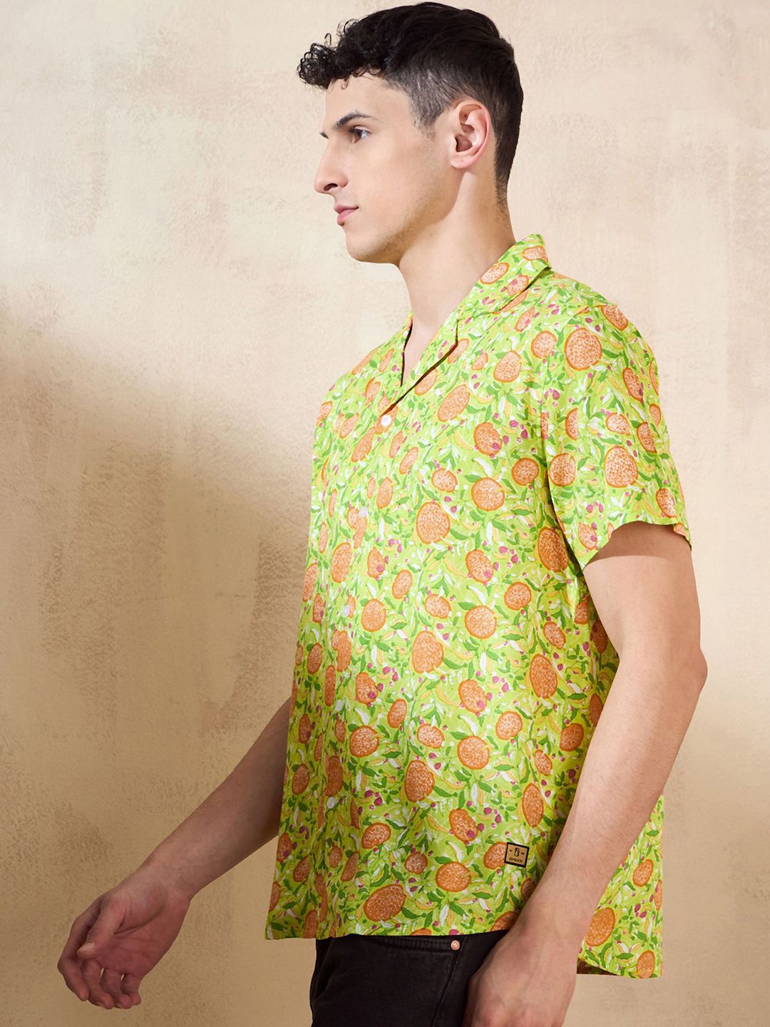 DENNISON Block Printed Oversized Casual Shirt
