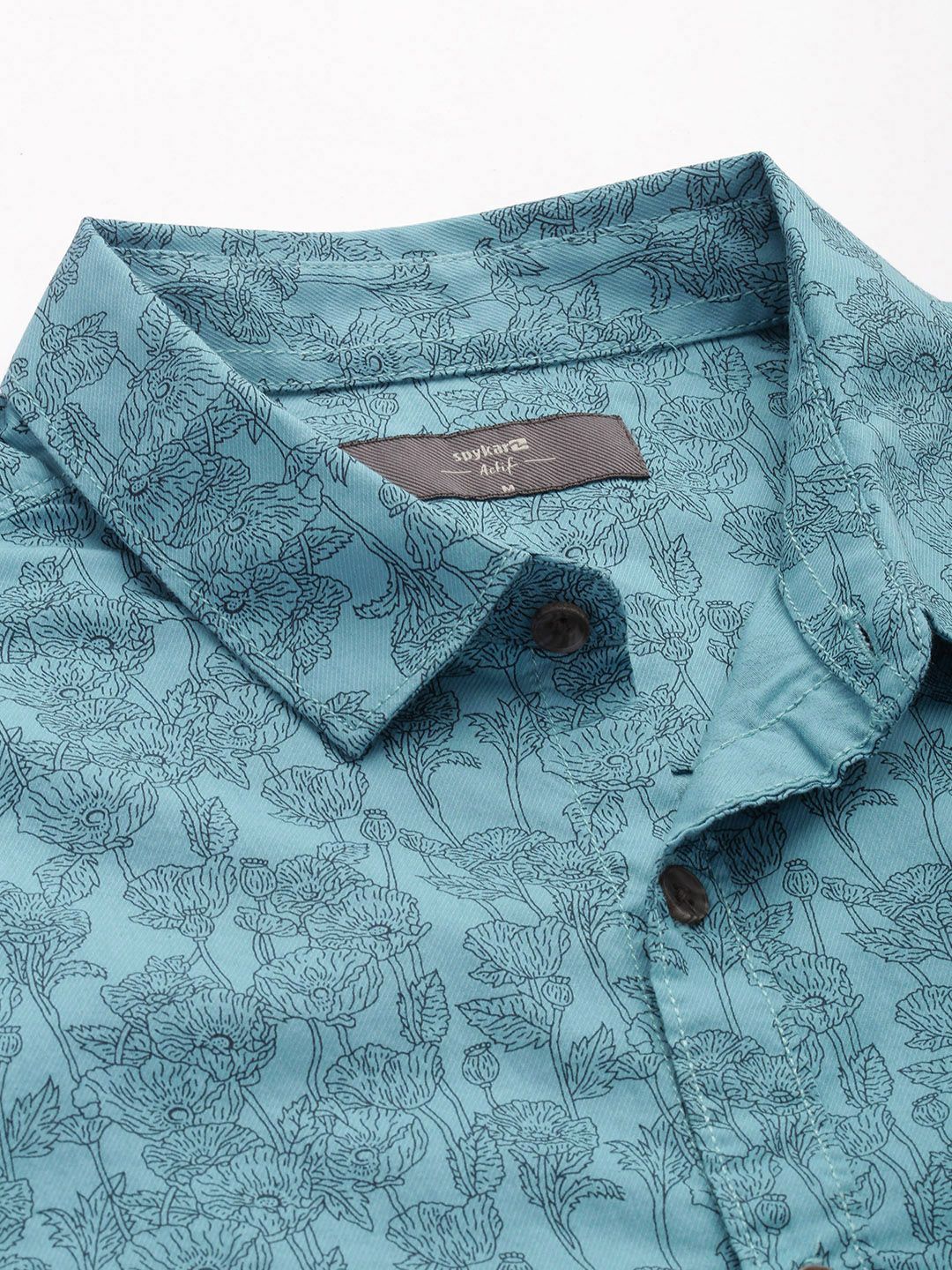 SPYKAR Pure Cotton Slim Fit Floral Printed Casual Shirt