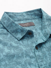 SPYKAR Pure Cotton Slim Fit Floral Printed Casual Shirt
