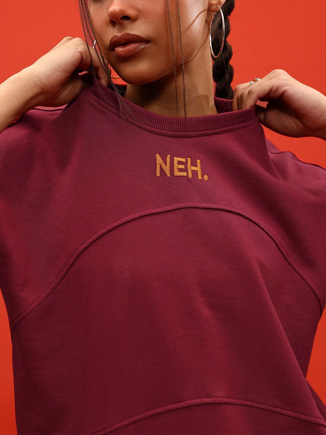 DressBerry Printed Detail Sweatshirt
