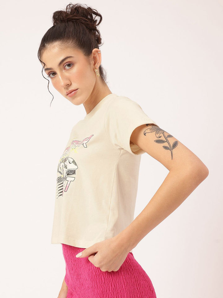 DressBerry Racer's Muse Round Neck Graphic Printed Tee