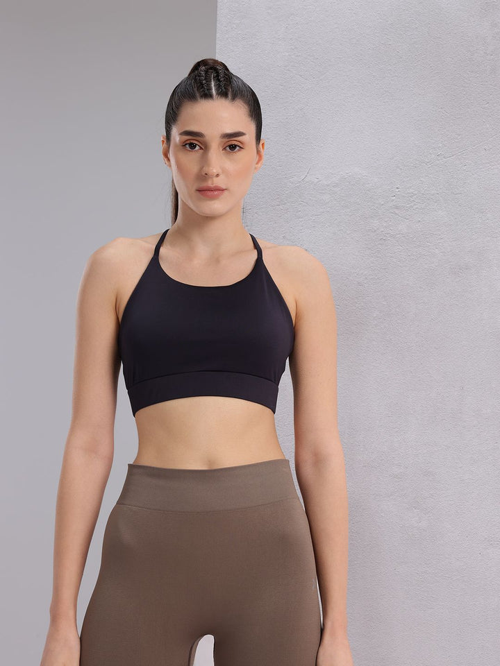 HRX by Hrithik Roshan Styled Back Lightly Padded Rapid-Dry Yoga Bra