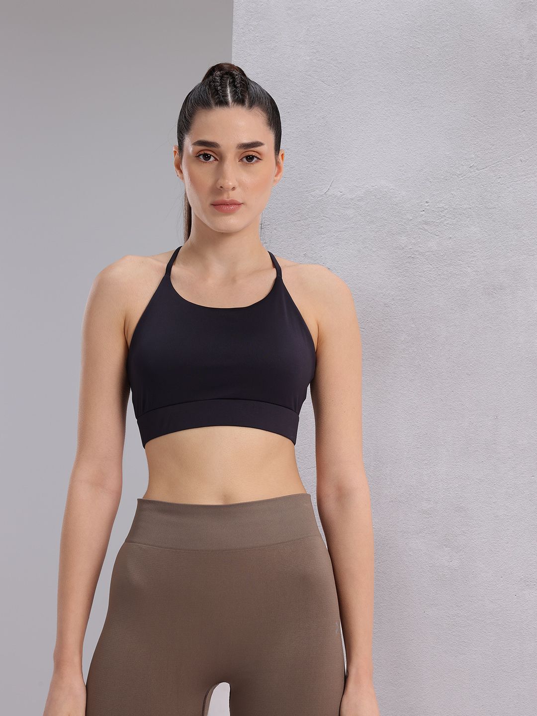 HRX by Hrithik Roshan Styled Back Lightly Padded Rapid-Dry Yoga Bra