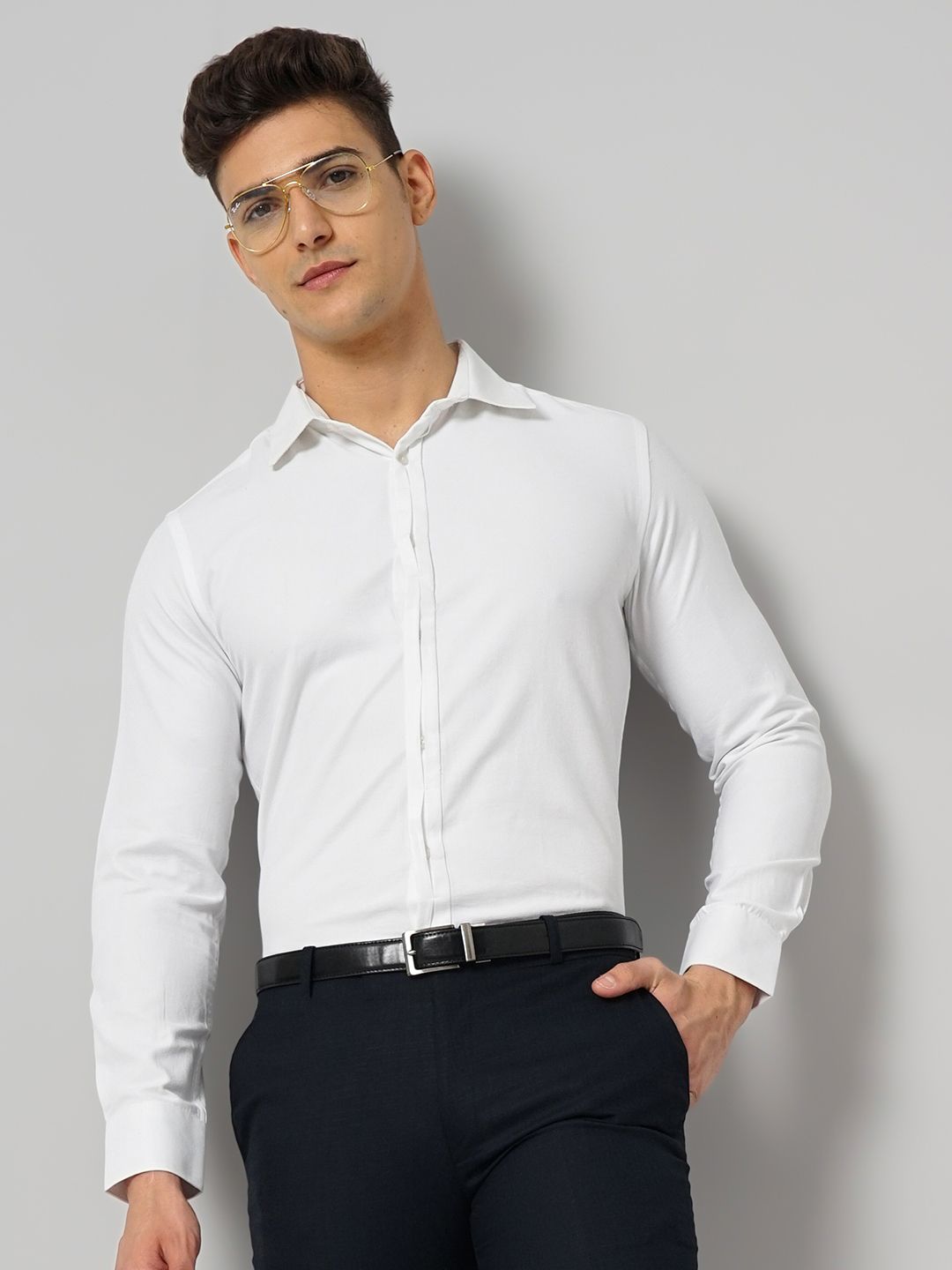 The Indian Garage Co. X Luxe Slim Fit Spread Collar Formal Shirt