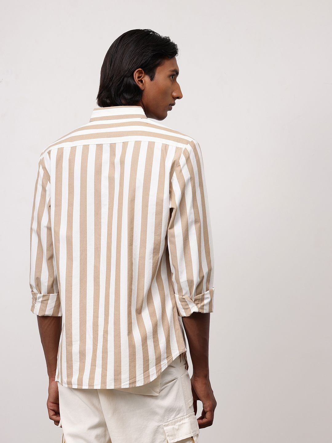 ether Men Classic Pure Cotton Striped Shirt