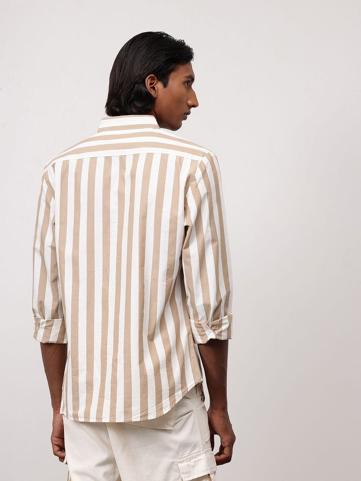 ether Men Classic Pure Cotton Striped Shirt