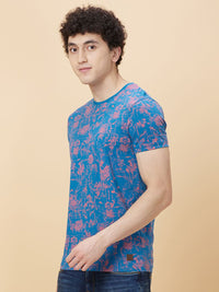 Being Human Men Round Neck Floral Printed T-shirt