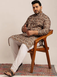 SOJANYA PLUS Men Geometric Printed Kurta