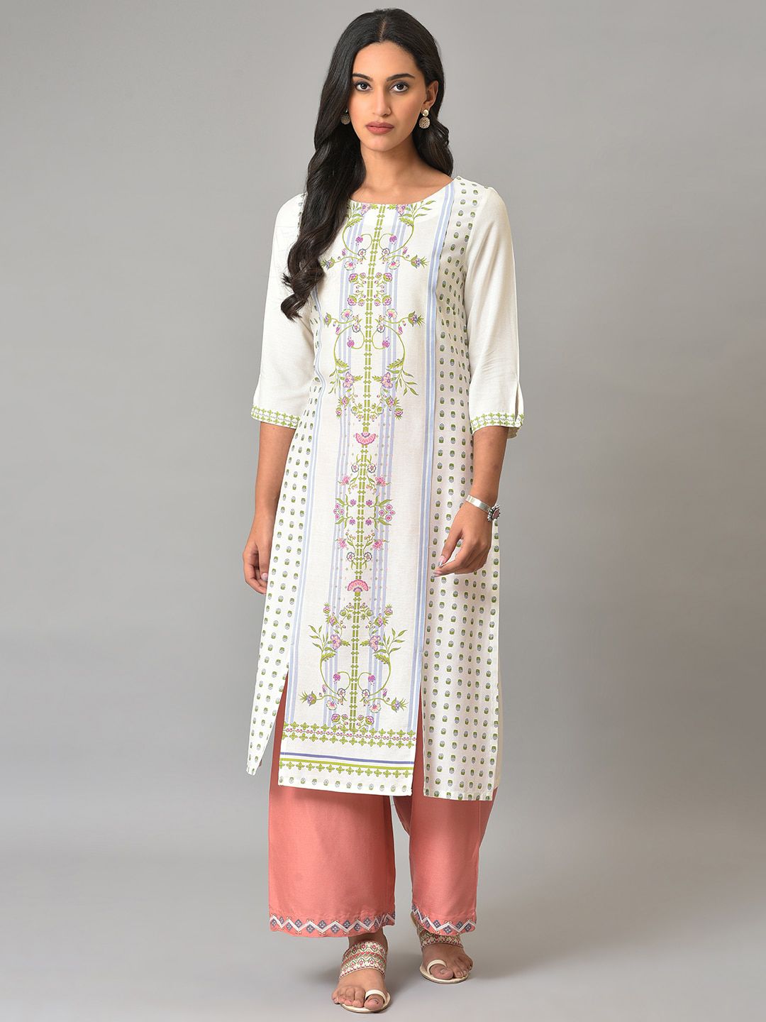 W Women Mid Rise Ethnic Palazzos