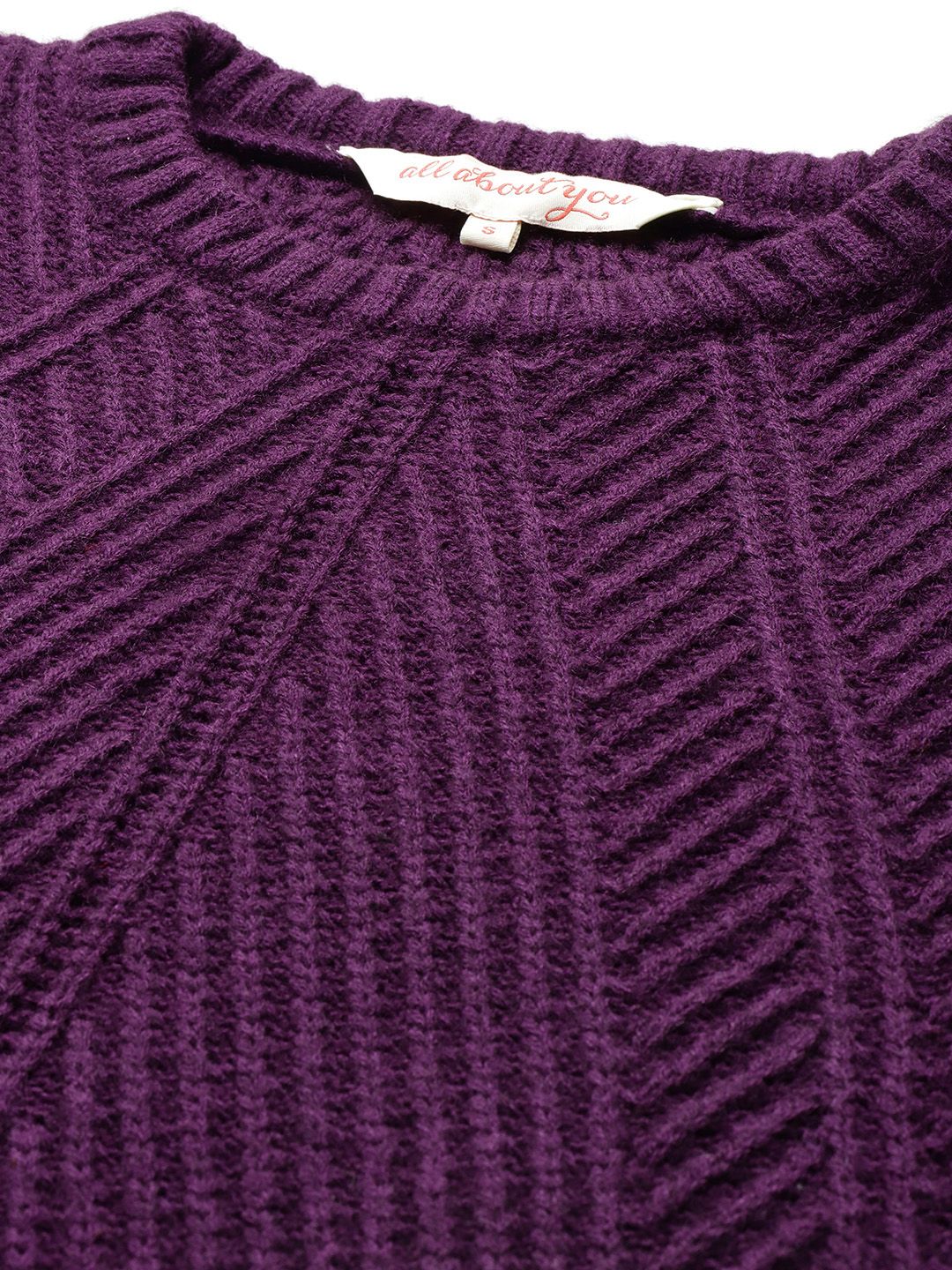 all about you Ribbed Acrylic Longline Pullover