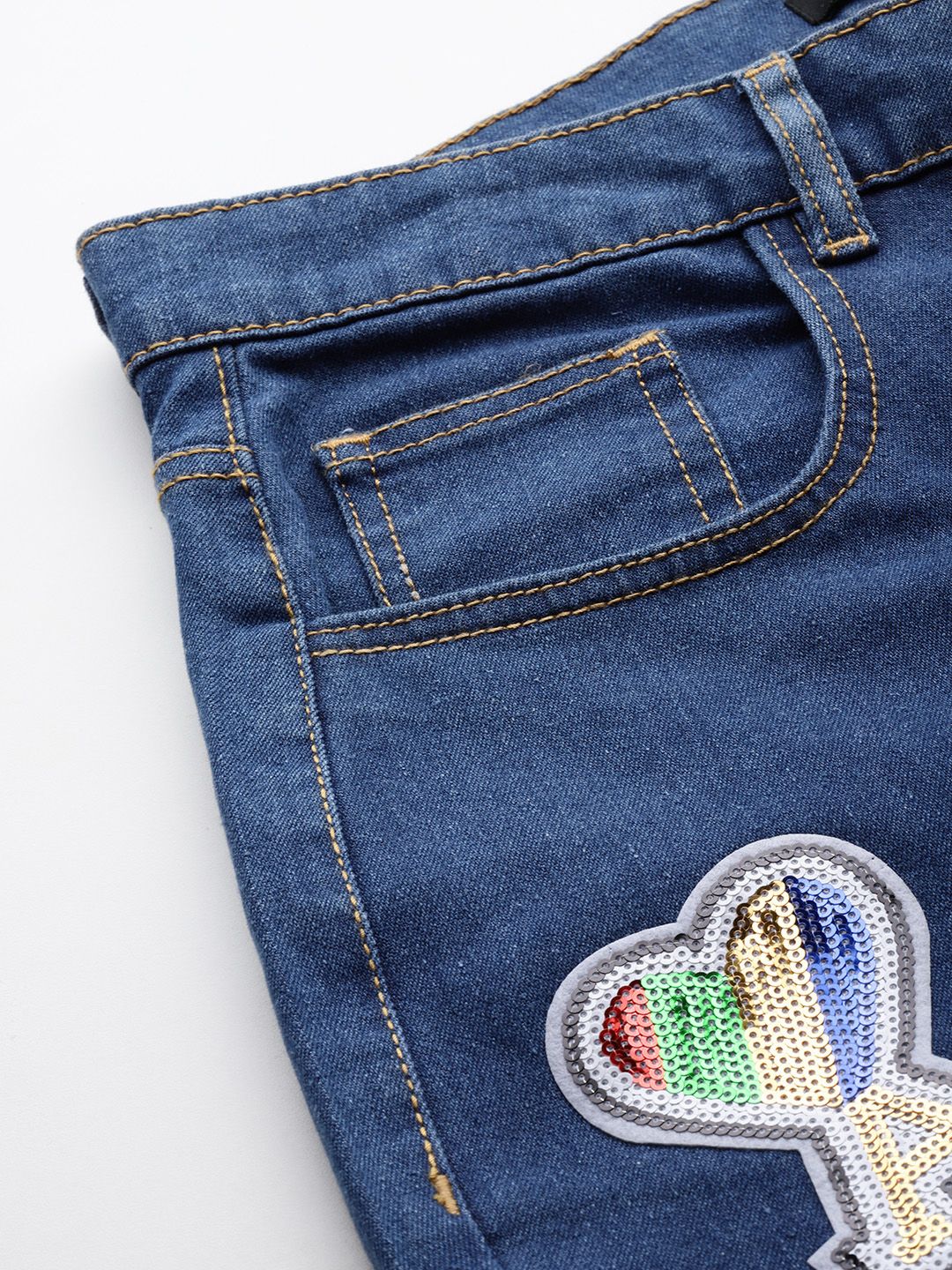 DressBerry Women Boyfriend Fit Embellished Jeans