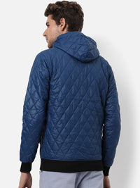 Campus Sutra Men Blue Windcheater Luar Jaket Selimut