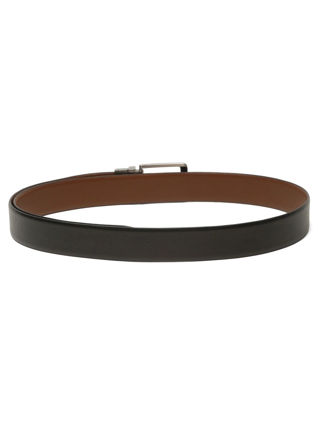 Teakwood Leathers Men Textured Leather Reversible Belt