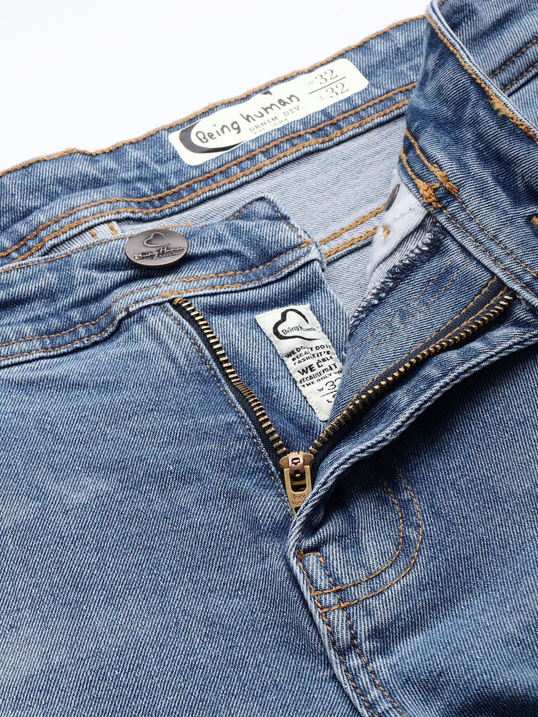 Being Human Men Slim Fit Light Fade Stretchable Jeans