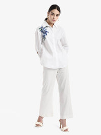 RAREISM Women Floral Printed Spread Collar Casual Shirt