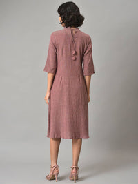 W pleated Midi Cotton Dress