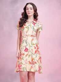 DressBerry Floral Print A-Line Dress