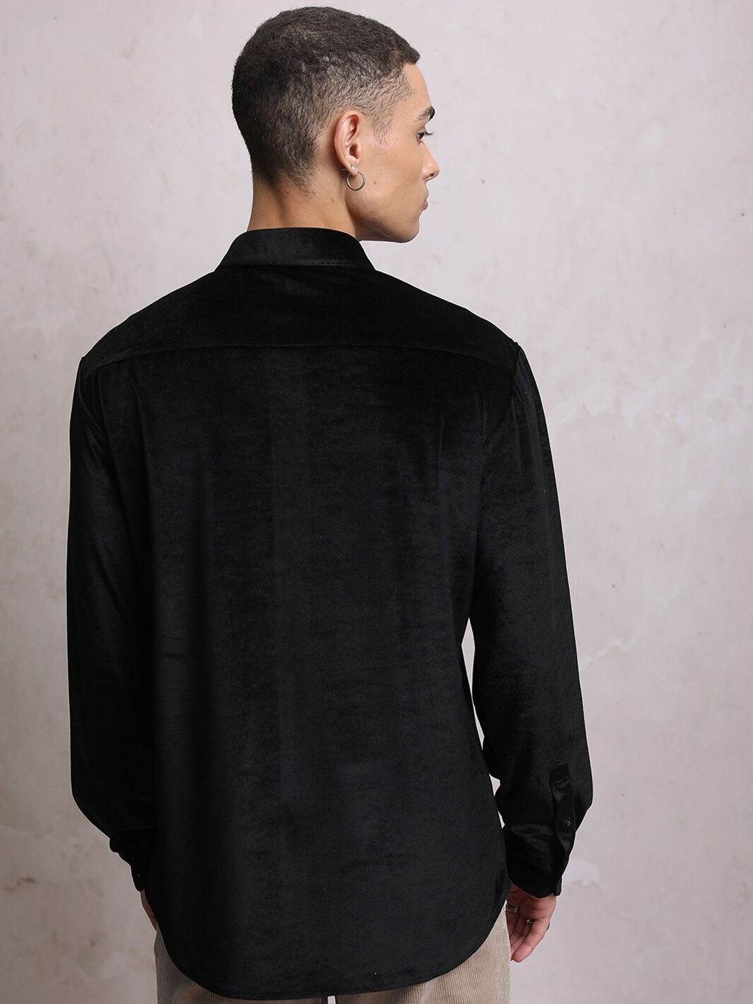 LOCOMOTIVE Velvet Textured Evening Casual Shirt