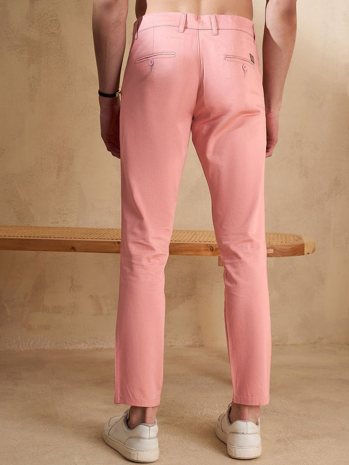 DENNISON Men Textured Relaxed Straight Fit Chinos