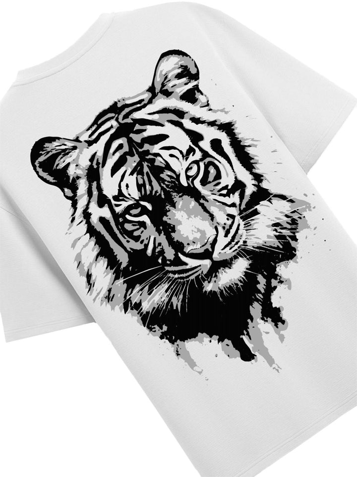 ADRO Lelaki Baju T-Shirt Bersaiz Besar Kapas Lengan Jatuh Bercetak Grafik