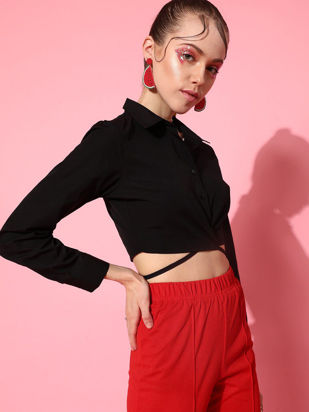 STREET 9 Black Solid Top