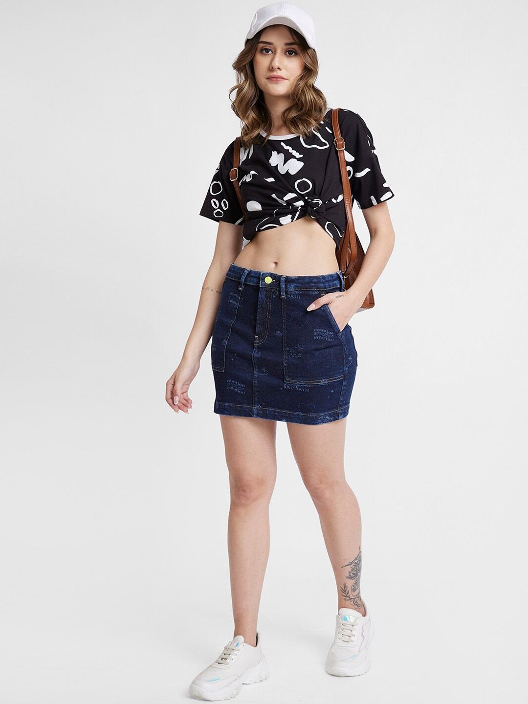 SPYKAR Pencil Fit Mini Length Skirt