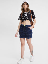 SPYKAR Pencil Fit Mini Length Skirt