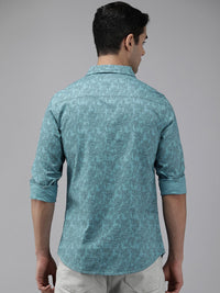 SPYKAR Pure Cotton Slim Fit Floral Printed Casual Shirt