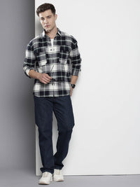 The Indian Garage Co Men Regular Fit Checkered Double Flap Casual Shirt