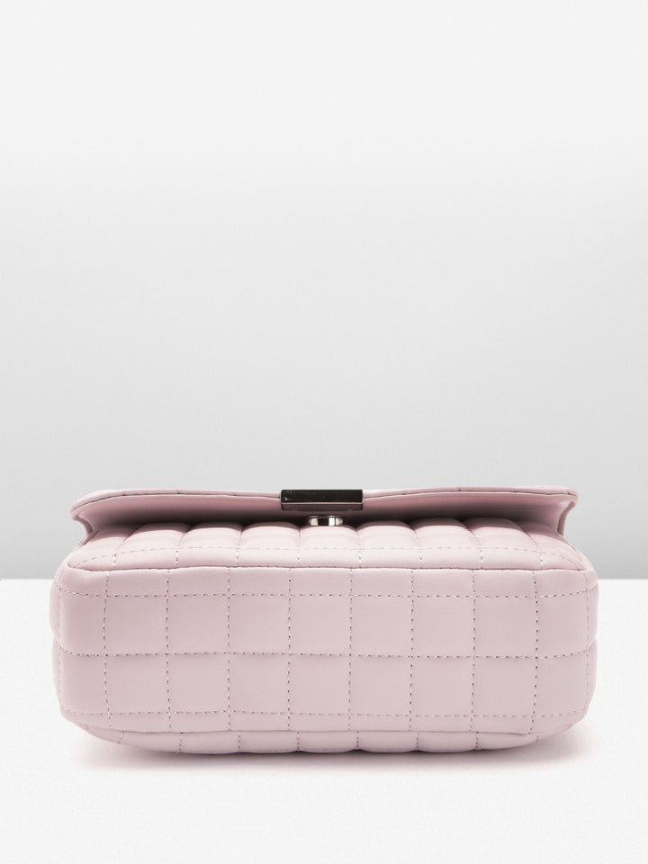 Lino Perros Structured Sling Bag with Quilted Detail