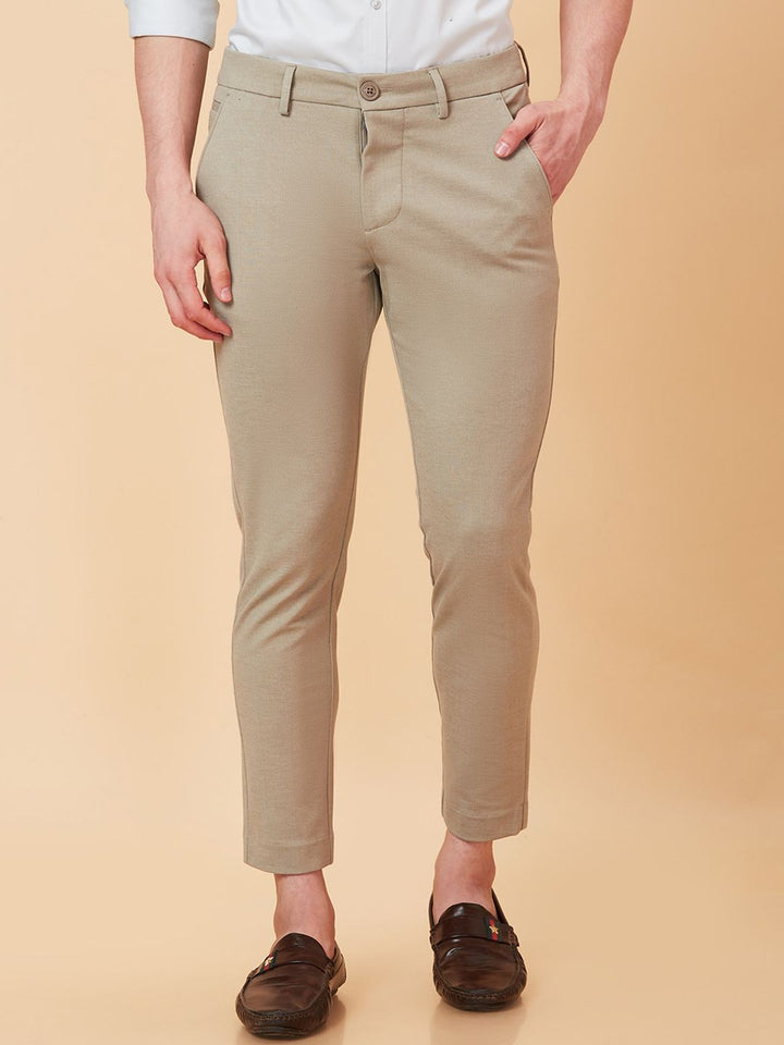 Being Human Men Mid Rise Easy Wash Cotton Chino Trousers