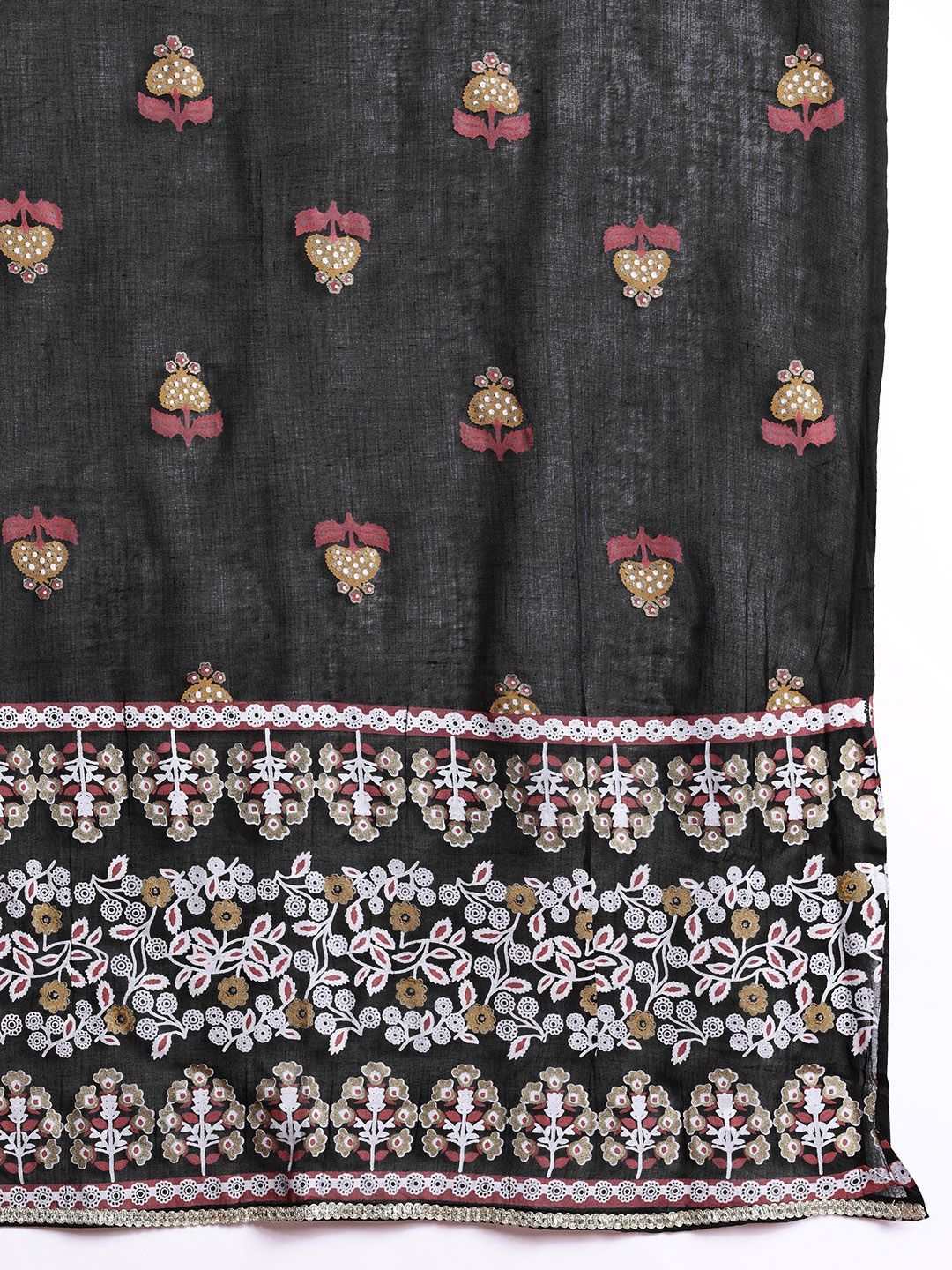 Anouk Printed Ready to Wear Lehenga & Smocked Blouse With Dupatta