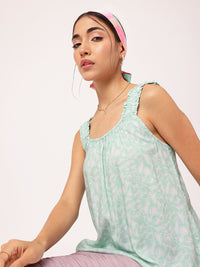 DressBerry Abstract Aesthetic Strappy Printed A-Line Top