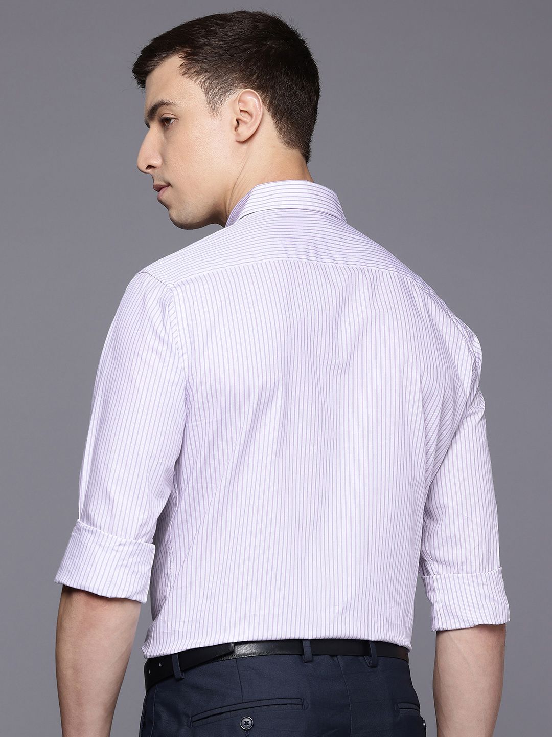 Raymond Slim Fit Striped Pure Cotton Formal Shirt