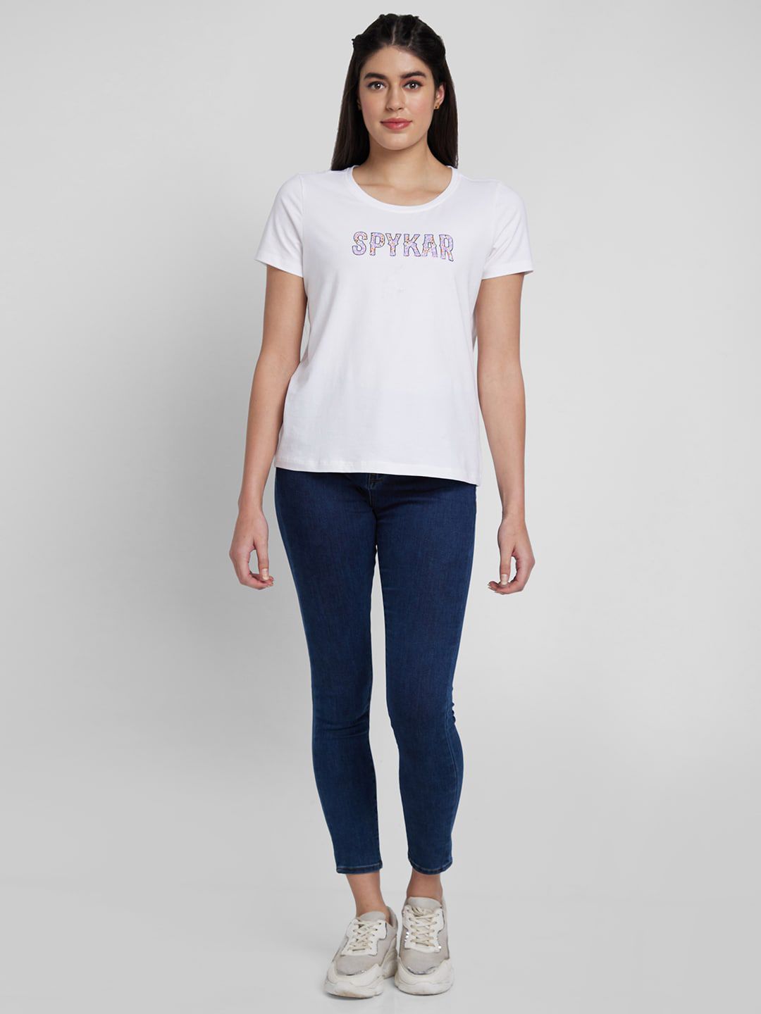 SPYKAR Round Neck Typography Printed Cotton T-shirt