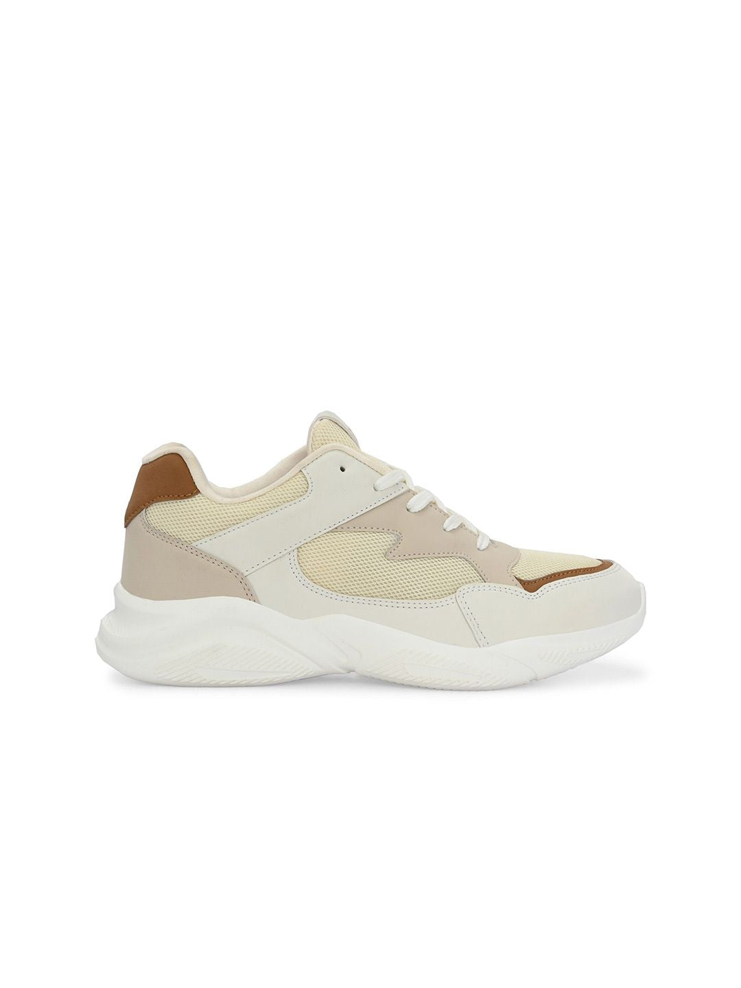 HRX by Hrithik Roshan Women Cream-Coloured Mesh Running Shoes