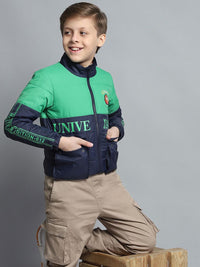 Monte Carlo Boys Mock Collar Colourblocked Casual Lightweight Padded Jacket