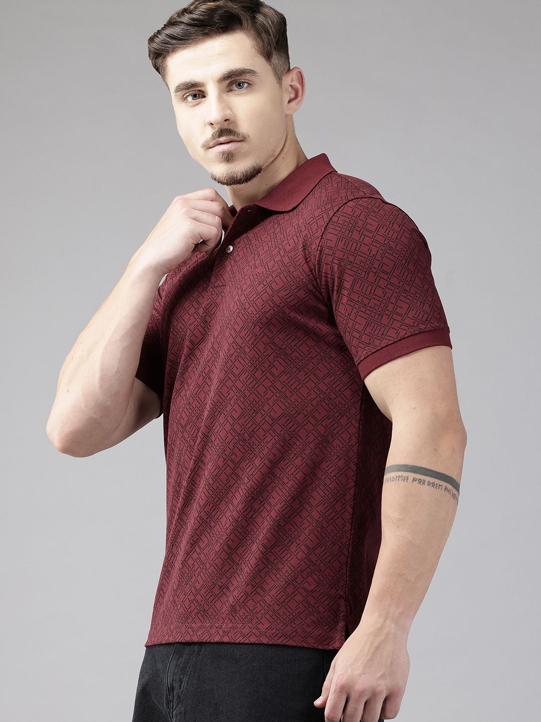 Park Avenue Printed Polo Collar T-shirt