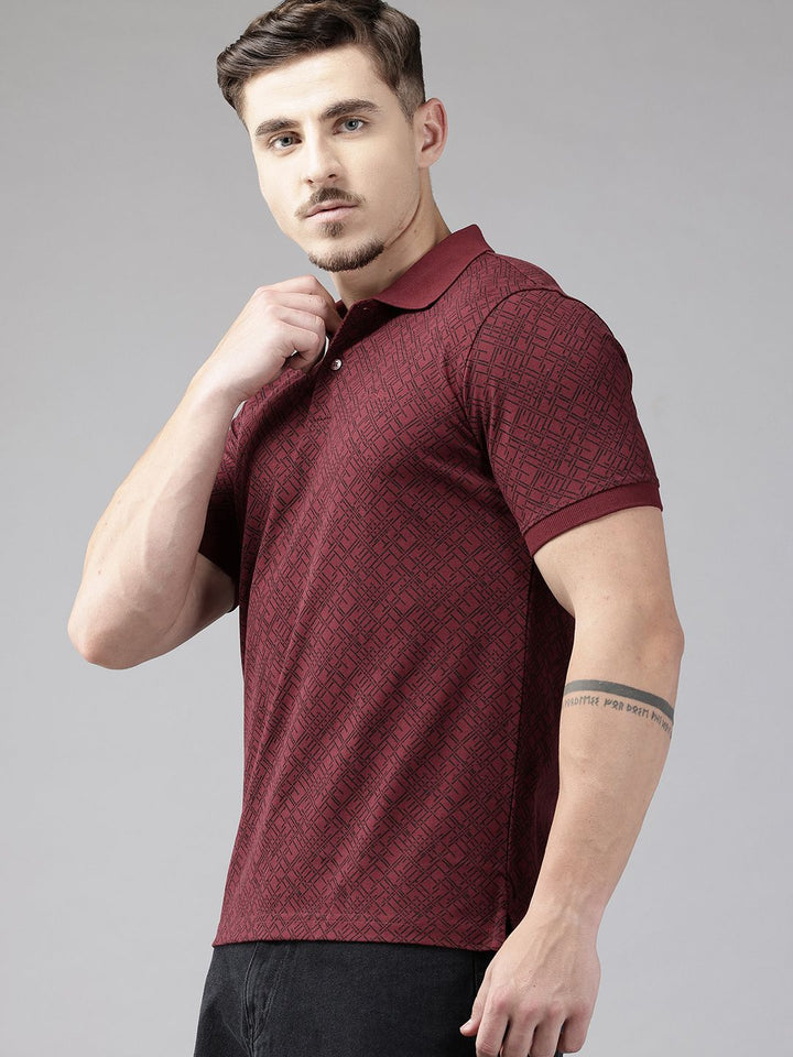 Park Avenue Printed Polo Collar T-shirt
