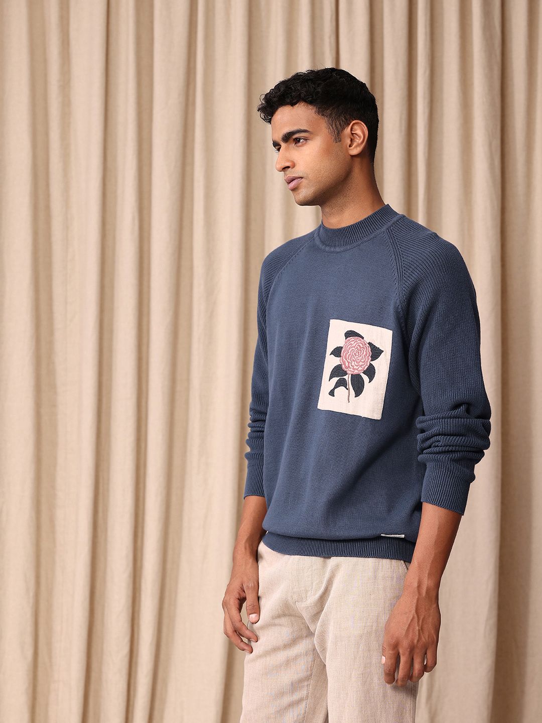 Mr Bowerbird Pure Cotton Floral Patch Work Oversized Pullover Sweaters