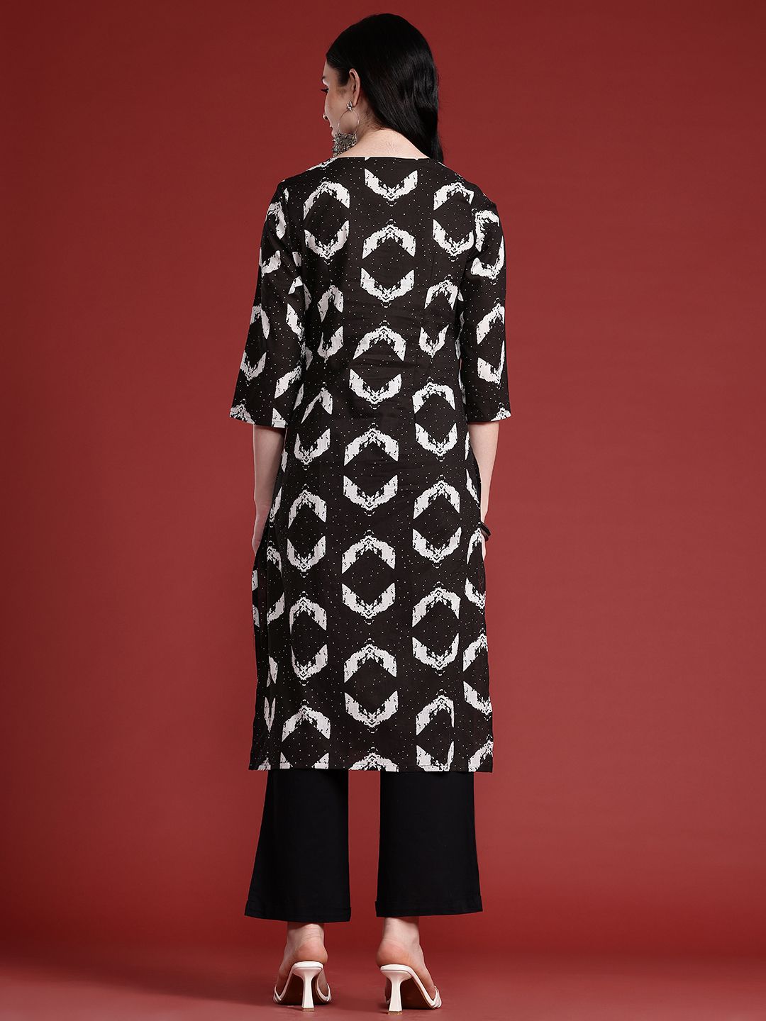 Anouk Geometric Printed Pure Cotton Kurta